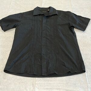 Men’s structure short sleeve shirt, cotton, size large